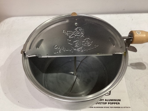 Great Northern Pop Corn Company aluminum stovetop popper - Lot 389