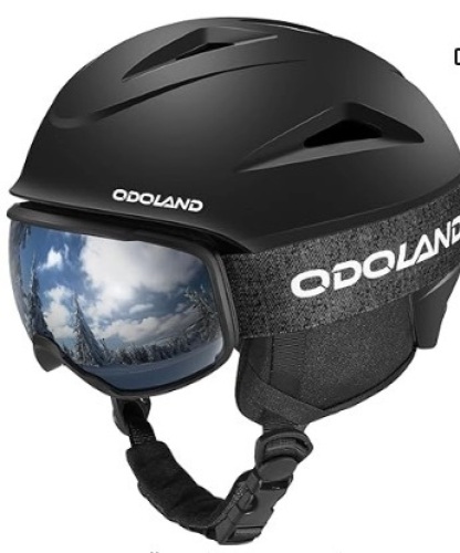 Odoland Snowboard helment with ski gogges, adult m/l - Lot 439