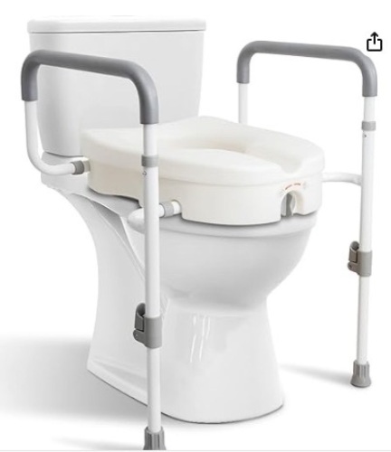 WeHwupe Raised Toilet Seat with handles - Lot 397