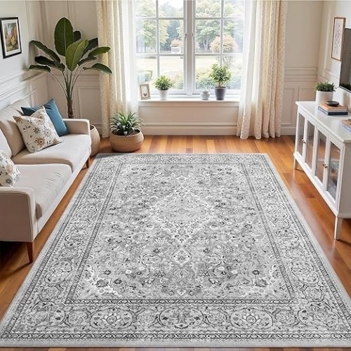 4x6 ft washable Boho area rug  - Lot 469