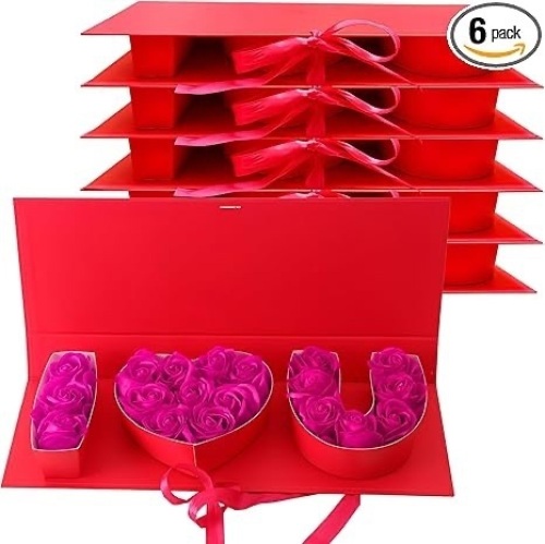 6PCS I Love You Flower Box Fillable Gift - Lot 455
