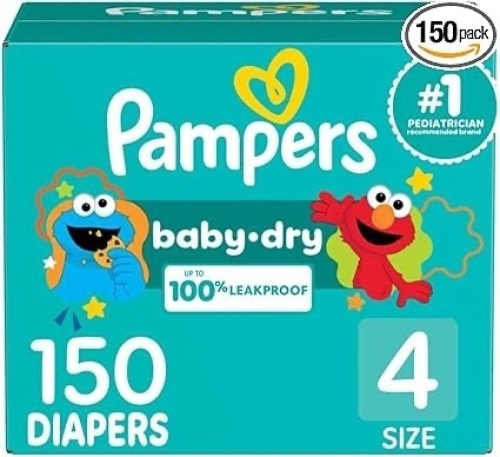 Pampers Diapers Baby Dry SIze 4 (150ct) - Lot 371