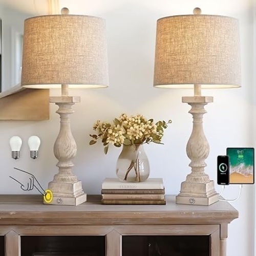 27" Farmhoue Table Lamps set of 2 - Lot 373