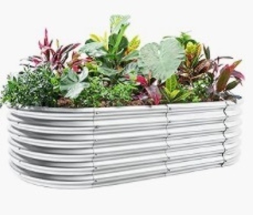 Land Guard 4x2x1.5 ft galvanized raised garden bed - Lot 490