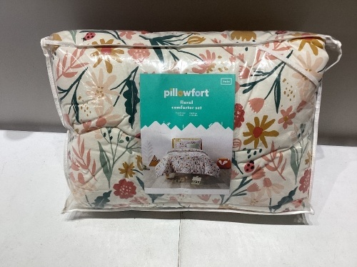 TWIN Pillow Fort Floral Comforter Set - Lot 518