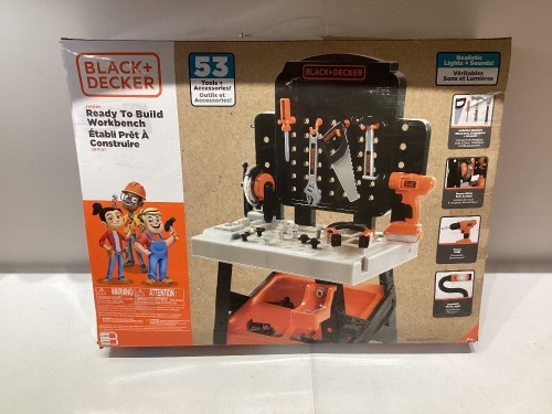 Kids Black + Decker Workbench and tools - Lot 545