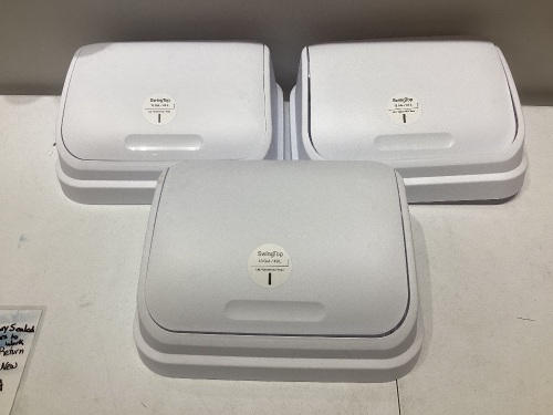 lot of 3 Trash Can swivel top lids - Lot 556