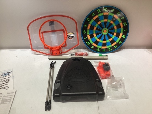 2 in 1 Portable Electronic Basketball &  Dart Board - Lot 605