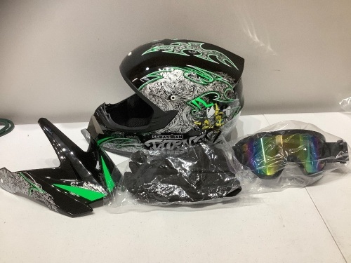 Senhill Motocross Helmet with mask, size L - Lot 35