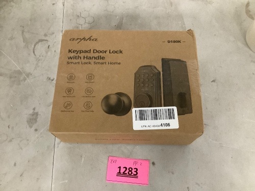 Keypad Door Lock with Handle - Lot 1283