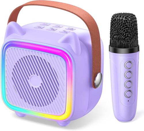 Mini Karaoke Machine for Kids: SXH Portable Karaoke Machine with Bluetooth Wireless Microphone - Lot 1714