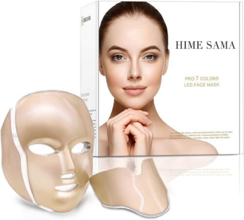 LED Face Mask - 7 Color LED Mask for Face and Neck Skin Care - Lot 1728