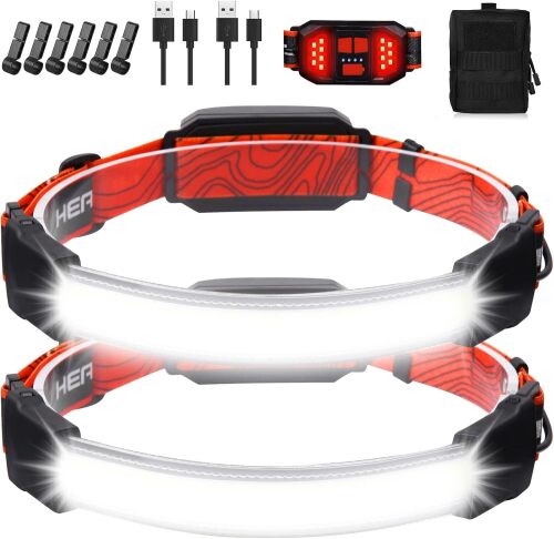 Rechargeable Headlamp,Super Bright 1500 Lumens 6 Modes Head Lamp - Lot 1729