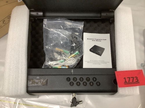 Biometric Gun Safe - Quick Access Handgun Safe with LCD DIsplay - Lot 1773