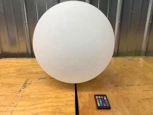 Outdoor Glow Globe Light with Remote Control - Lot 1777