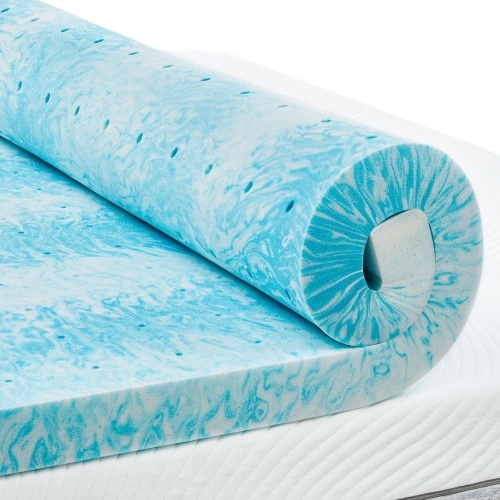 PERLECARE 3 Inch King Memory Foam Mattress Topper, Cooling Gel Infused Mattress Pad, Ventilated Bed Topper for Pressure Relief Back Pain, CertiPUR-US Certified - Lot 1818