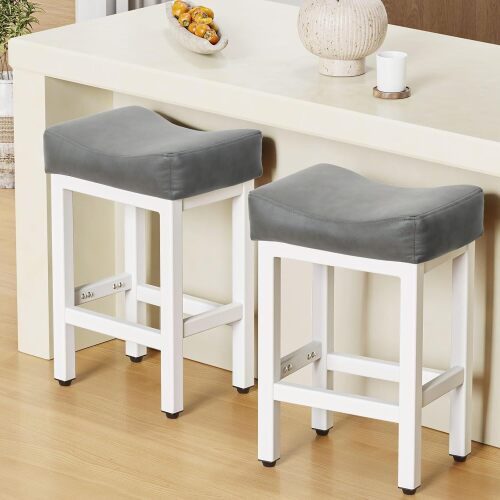 Counter Height Bar Stools Set of 2, 24 Inch Barstools for Kitchen Island Counter - Lot 1843