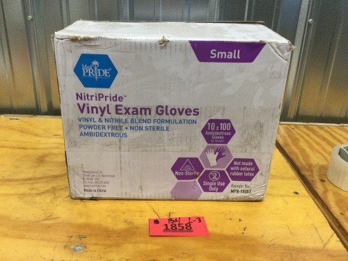 MedPride Powder-Free Nitrile Exam Gloves, Small - Lot 1858