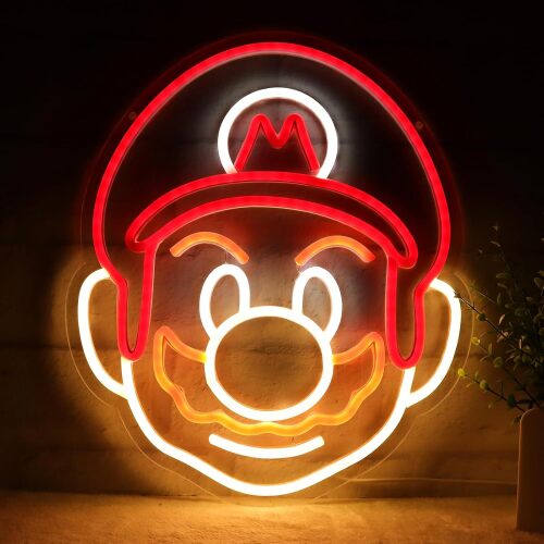 Mario Neon Sign - Lot 1950