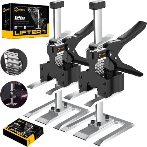 Labor Saving Handle 12 In Lever Arm Lifter Drywall Lift for Wall Tile Locator, Multi-Function Height Adjustment Lifting Device,Door Panel,Cabinet Jack Board Lifter Weight 490lb, lift range 6.7in - Lot 1987