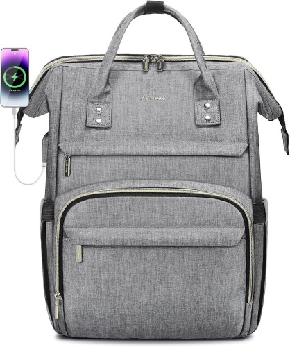 LOVEVOOK Laptop Backpack for Women Teacher Backpack Nurse Bag,Work Bag Backpack Purse Bag Anti-Theft Travel Backpack with USB Charging Port,14 Inch Backpack for College Business Casual - Lot 1993