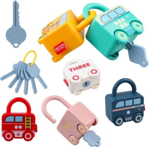 Montessori Educational Toys Learning Games Busy Board - Toddler Car Activities - Baby Sensory Fine Motor Skills Developmental Toys - Gifts for 12 18 24 Month Age 1 2 3 4 One Two Year Old Boys Girls - Lot 1996