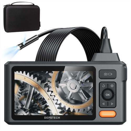 5" IPS Screen Borescope, 1080P Dual Lens Endoscope with Split Screen - Lot 1998