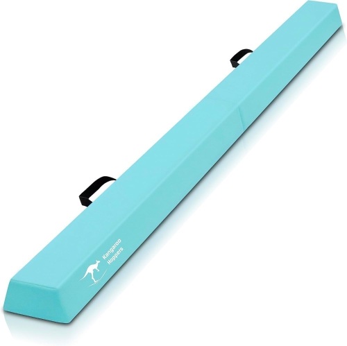 Kangaroo Hoppers Kids Balance Gymnastics Beam for Kids, Folding Extra Firm Foam Floor Beam for Beginners, Home Training Equipment with Anti-Slip Base, Carrying Bag - Lot 1913
