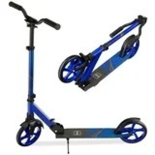 Best Choice Products Kids Height Adjustable Kick Scooter w/ Carrying Strap, Non-Slip Deck, Kickstand - Blue - Lot 1970