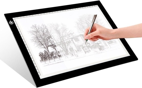 LitEnergy A4 LED Copy Board Light Tracing Box, Ultra-Thin Adjustable USB Power Artcraft LED Trace Light Pad for Tattoo Transferring, Drawing, Streaming, Sketching, Animation, Stenciling - Lot 1875