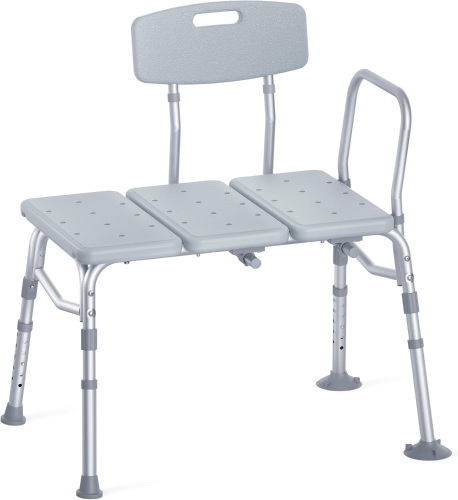 Tub Transfer Bench for Bathtub, FSA/HSA Eligible 400 lbs Heavy Duty Shower Chair with Backrest, Slip-Resistant Feet, Height Adjustable Shower Bench Shower Seat for Elderly and Disabled - Lot 2080