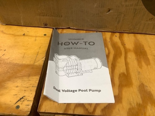 Vivohome Dual Voltage Pool Pump - Lot 2095