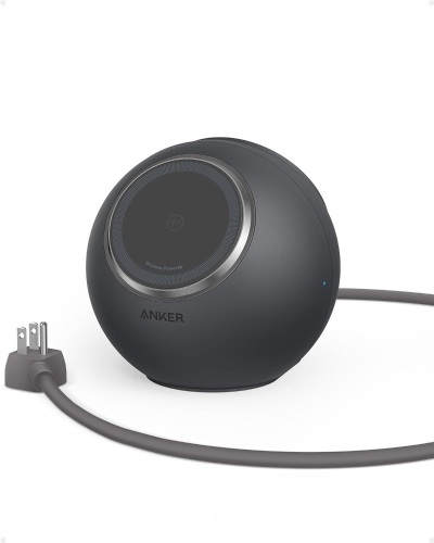 Anker MagGo Magnetic Charging Station, Qi2 Certified 15W Ultra-Fast MagSafe Wireless Charger for iPhone 15/14/13, 8-in-1 Power Strip with 3 AC and 4 USB Desktop Charger for MacBook and More - Lot 2134