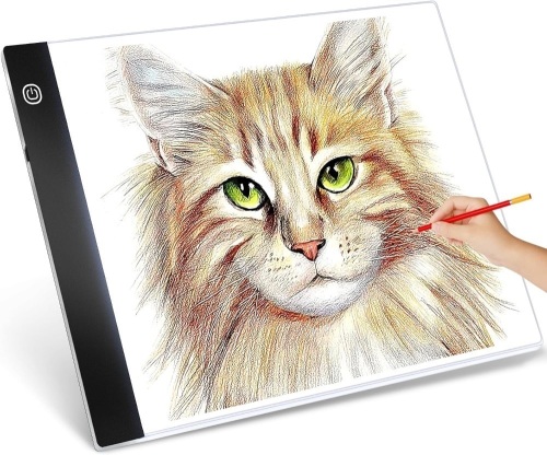 Guiseapue A4 Diamond Art Light Board, Ultra-Thin Light Pad for Painting, Light Table Tracing Light Box for Drawing, Tattoo, Weeding Vinyl, Sketching, Painting Accessories Gifts for Her, Kids, Him - Lot 2135