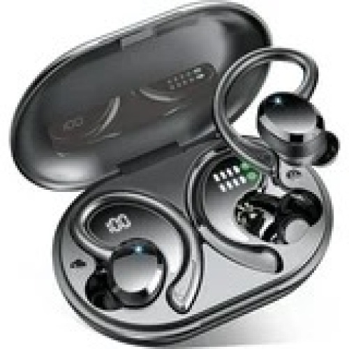 Wireless Earbuds Bluetooth Headphone Sport, 2024 Bluetooth 5.3 Earbud 14.2mm Driver Stereo Over Ear Buds, 48Hrs Earphone with Earhook, Noise Cancelling Mic, IP7 Waterproof Headset for Workout/Running - Lot 2142