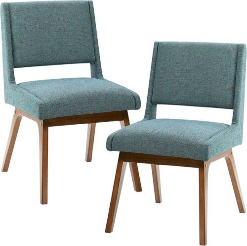 INK+IVY Blue Boomerang Dining Chairs, Set of 2 - Lot 79