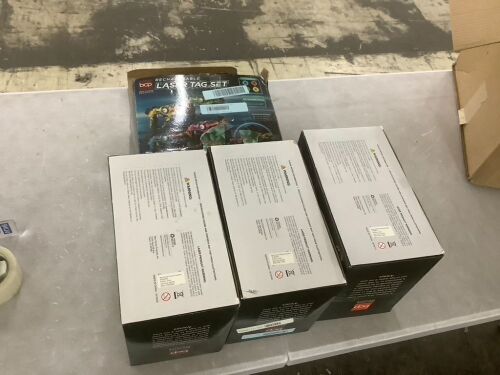 Lot of (4) Set of 4 Rechargeable Laser Tag Blasters w/ Docking Station, No Vests Needed - Lot 304