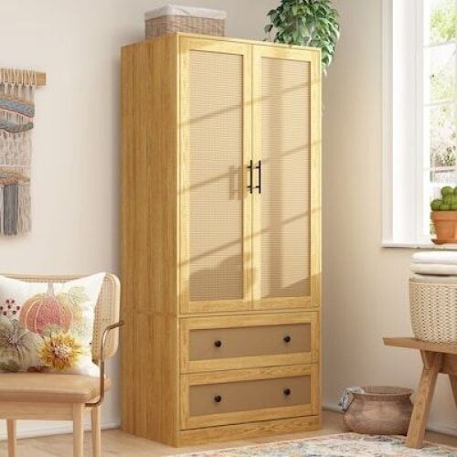 FUFU&GAGA Yellow Wooden Armoire - Lot 43WG