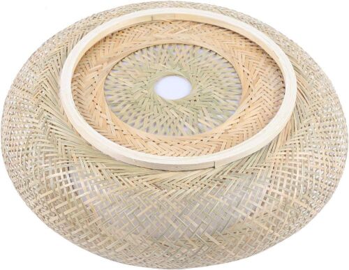 Bamboo Wicker Rattan Ceiling Light Fixture - Lot 741
