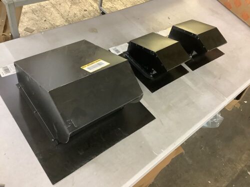 Lot of (3) Master Flow Goose Neck Vent Roof Cap - 1 - 10" & 2 - 5"  - Lot 704JF