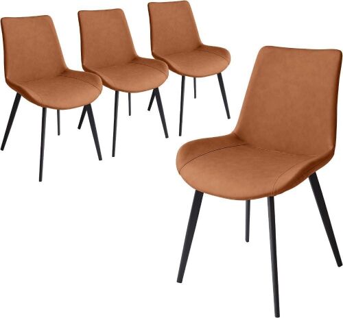 Upholstered Faux Leather Dining Chairs, Set of 4 - Lot 115WG