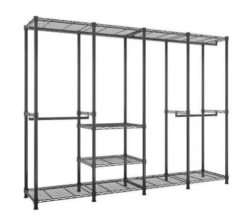 Black Iron Clothes Rack 74.81 in. W x 70.87 in. H - Lot 139JF