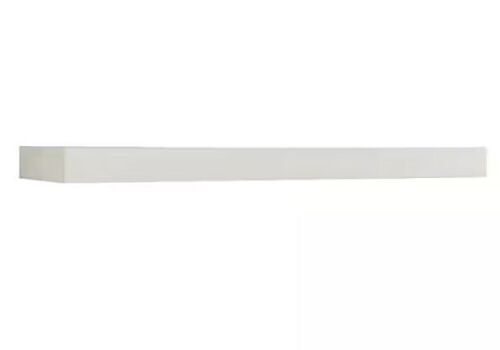 inPlace 47.3 in. W x 10.2 in. D x 2 in. H White MDF Floating Wall Shelf - Lot 902JF