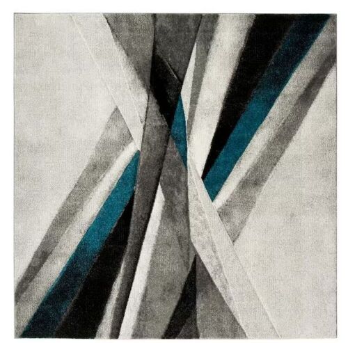 SAFAVIEH Hollywood Gray/Teal 4 ft. x 4 ft. Square Abstract Area Rug - Lot 1020JF