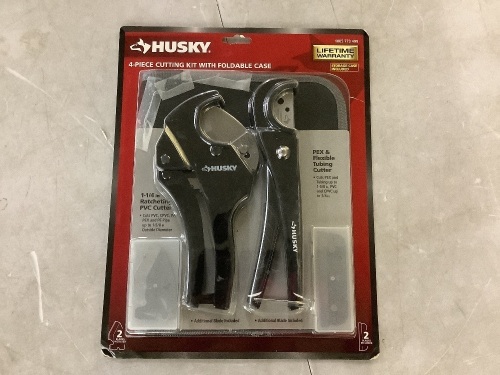 Husky 4-Piece PVC Cutting Kit with Foldable Pouch and Replacement Blades - Lot 1063JF