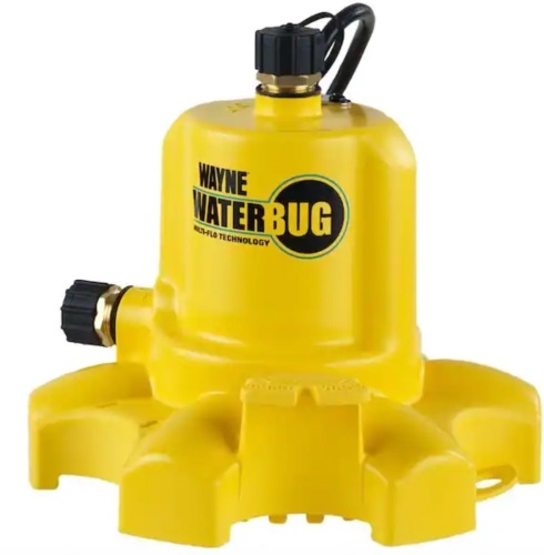 Wayne 1/6 HP WaterBUG Submersible Utility Pump with Multi-Flo Technology - Lot 1049JF