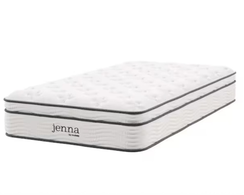 Modway Jenna 10in. Medium Innerspring Tight Top Twin Mattress - Lot 27JF