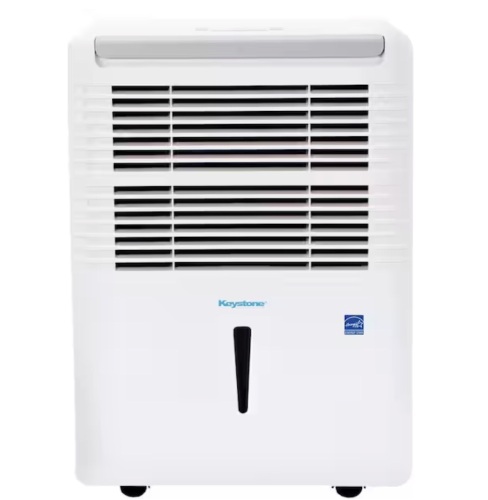 Keystone Energy Star 22 Pint Dehumidifier for up to 1,500 Sq.Ft. LED Display Timer Portable w/ Wheels Auto-Shutoff - Lot 58JF
