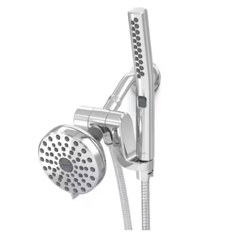 Lot of (2) Waterpik 12-spray 5 in. High PressureDual Shower Head and Handheld Shower Head in Chrome - Lot 1071JF