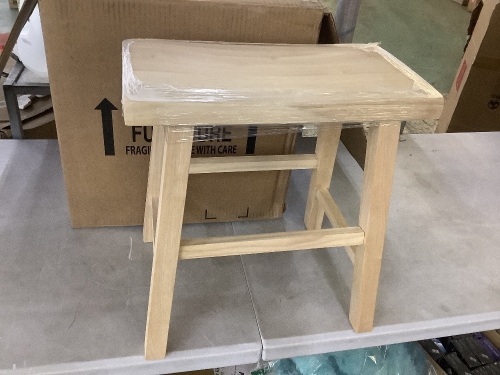 International Concepts 18 in. Unfinished Wood Stool - Lot 1072JF